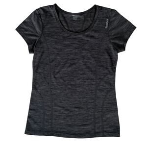 Reebok Workout Short Sleeve Shirt Womens Size XS Grey Activewear Athletic Top